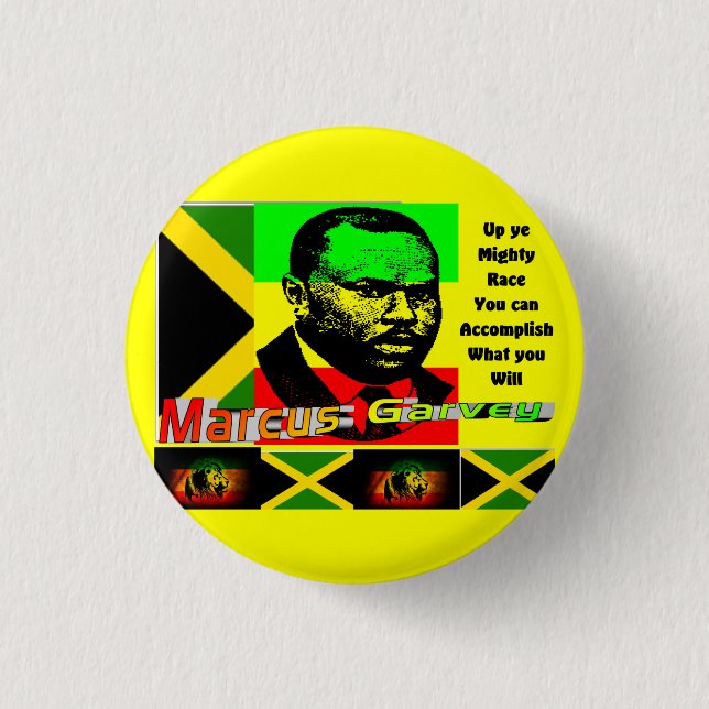 Marcus garvey 3 cm round badge (Front)