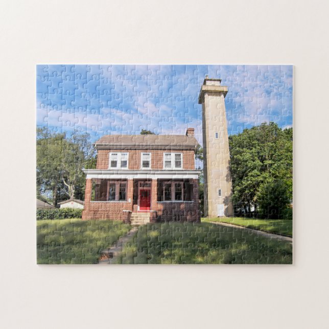 Marcus Hook Range Lighthouse Delaware Puzzle (Horizontal)