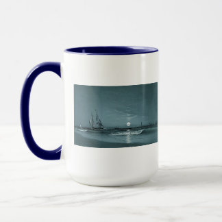 Marcus Larson entrance-to-harbour-moonlight-1881 m Mug