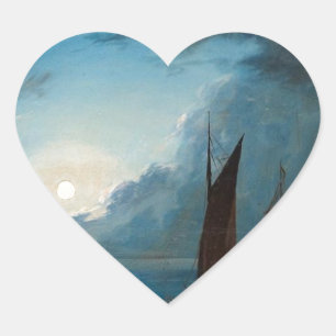 Marcus Larson hav-i-mansken-1848.water boat nature Heart Sticker