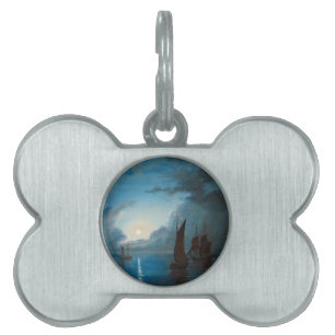 Marcus Larson hav-i-mansken-1848.water boat nature Pet Name Tag