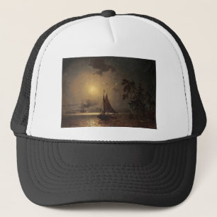 Marcus Larson nocturnal-voyage moon night vintage. Trucker Hat