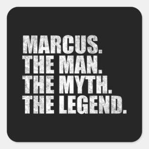 Marcus name, Marcus The Man The Myth The Legend Square Sticker