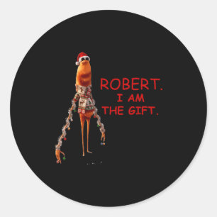 Marcus The Worm Christmas Humor Holiday  Classic Round Sticker
