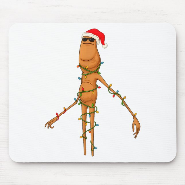 Marcus The Worm, Funny Christmas Lights  Mouse Pad (Front)