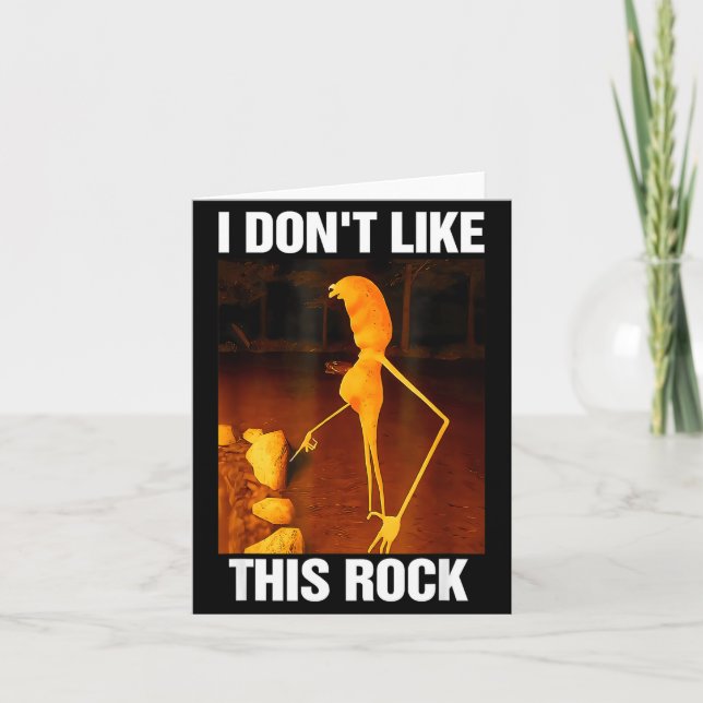 Marcus The Worm Meme Robert I Don't Like This Rock Card (Front)