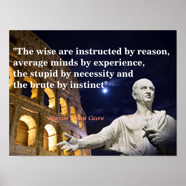 Marcus Tullius Cicero Quote On Reason Poster (Front)