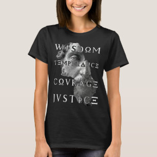 Marcus Virtues of Stoicism Wisdom Courage Temperan T-Shirt