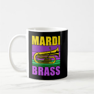 Mardi brass pun tuba player funny mardi gras festi coffee mug