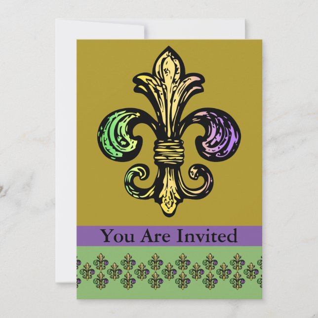Mardi Fleur de Gras Invitation (Front)