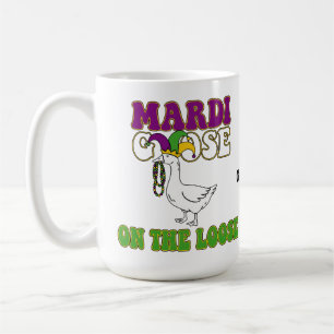 Mardi Goose On The Loose Funny Fat Tuesday Design Coffee Mug