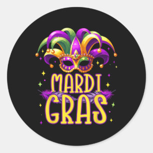 Mardi Gras1 Classic Round Sticker