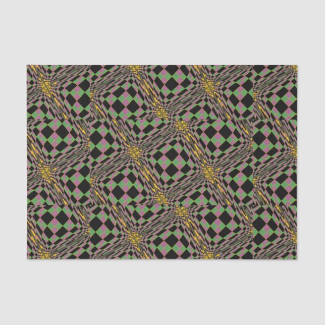 Mardi Gras 2017 Purple, Green and Gold Argyle Tissue Paper (Front)