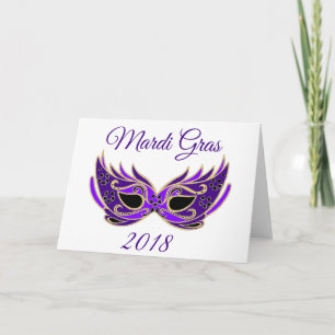 Mardi Gras 2018 Mask Card