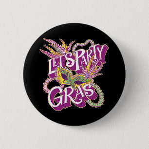 Mardi Gras 2022 Mask 6 Cm Round Badge