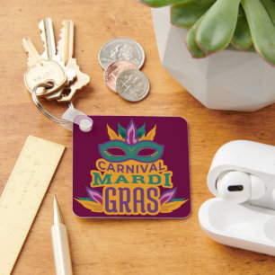 Mardi Gras 2022 - New Orleans Party Key Ring