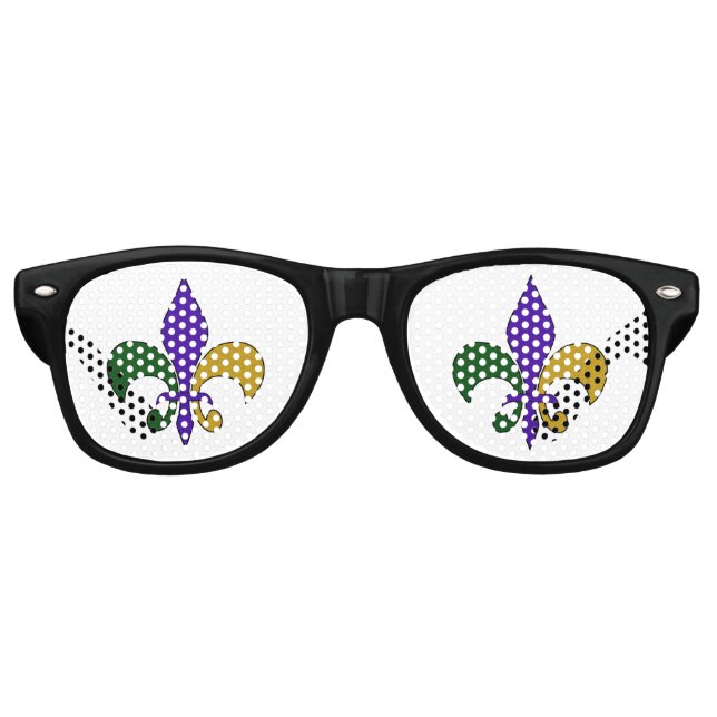 Mardi Gras 2023 Flamboyant Masquerade Celebration  Retro Sunglasses (Front)