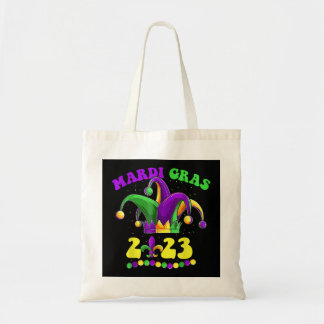 Mardi Gras 2023 Jester Outfit New Orleans Carnaval Tote Bag