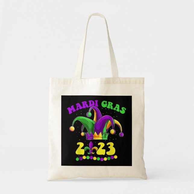 Mardi Gras 2023 Jester Outfit New Orleans Carnaval Tote Bag (Front)