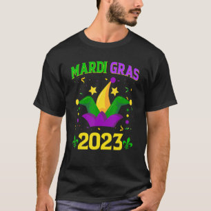 Mardi Gras 2023 Men Womens Girls Mask Beads Costu T-Shirt