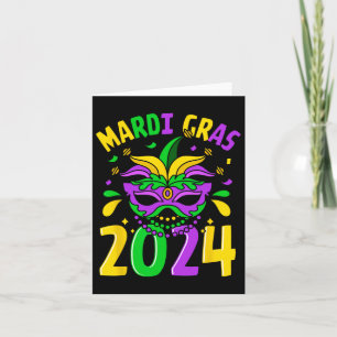 Mardi Gras 2024 Carnival Outfit Kids Girls Boys Me Card