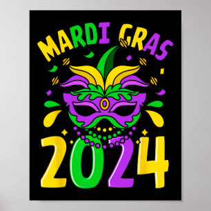 Mardi Gras 2024 Carnival Outfit Kids Girls Boys Me Poster