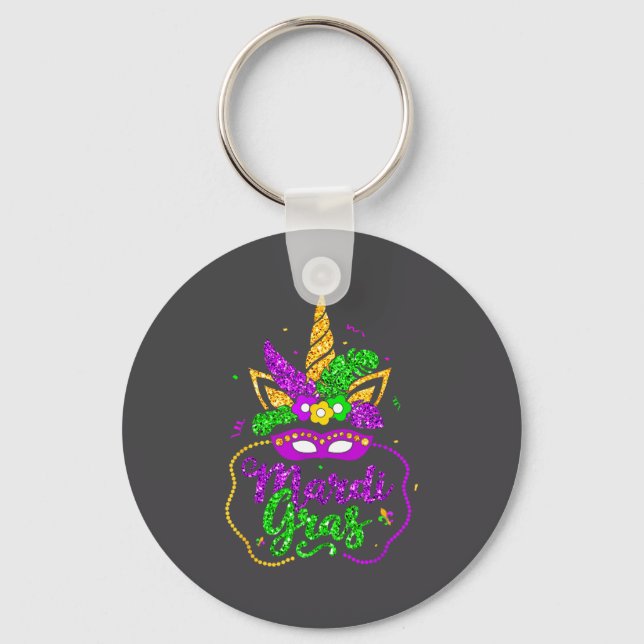 Mardi Gras 2024 Mask Beads New Orlean Party Women  Key Ring (Front)