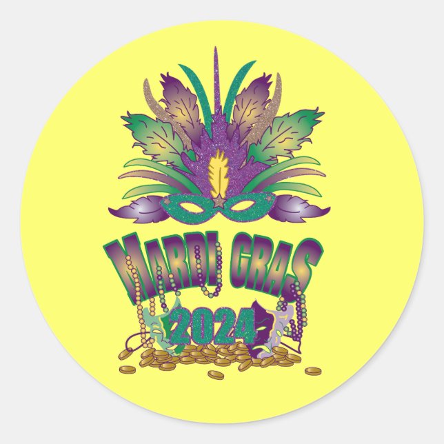 Mardi Gras 2024 Sticker (Front)