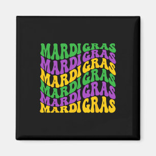 Mardi Gras 2024 Womens Girls Mask Beads New Orlean Magnet