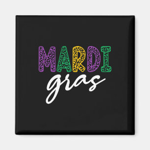 Mardi Gras 2024 Womens Girls Mask Beads New Orlean Magnet