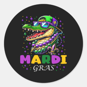 Mardi Gras 2025 For Men Woman Kids Classic Round Sticker