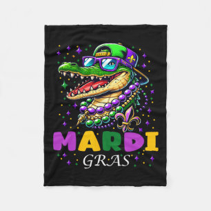 Mardi Gras 2025 For Men Woman Kids  Fleece Blanket