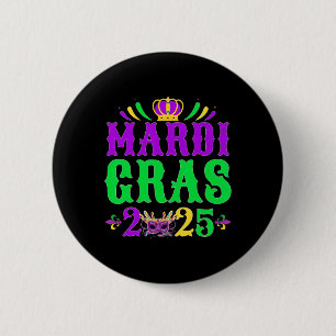 Mardi Gras 2025 Jester Costume Mardi Gras Family C 6 Cm Round Badge