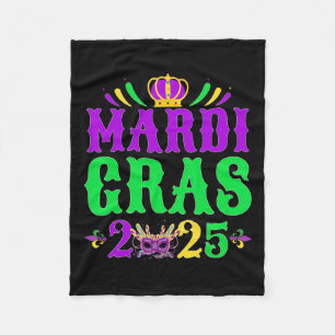 Mardi Gras 2025 Jester Costume Mardi Gras Family C Fleece Blanket