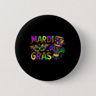 Mardi Gras 2025 Jester Outfit Kids Girls Boys Men  6 Cm Round Badge