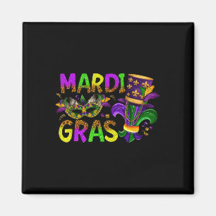 Mardi Gras 2025 Jester Outfit Kids Girls Boys Men Magnet