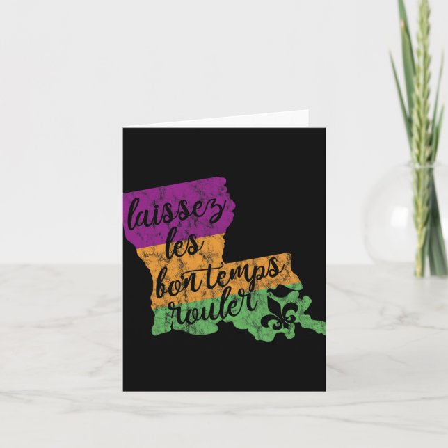 Mardi Gras 2025 Laissez Les Bon Temps Rouler New O Card (Front)