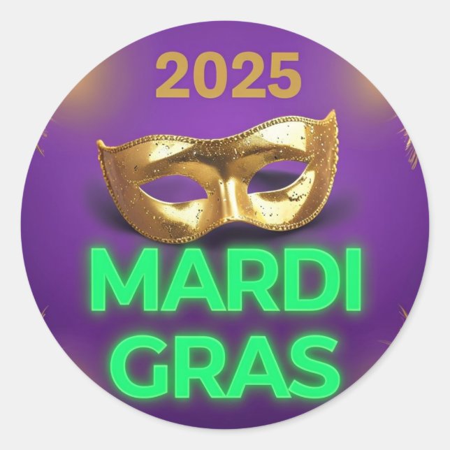 mardi gras 2025 sticker sheet (Front)