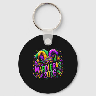 Mardi Gras 2026 Jester Hat Carnival New Orleans Fl Key Ring