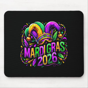Mardi Gras 2026 Jester Hat Carnival New Orleans Fl Mouse Pad