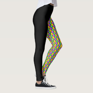 Mardi Gras 3 Diamonds Pop Fashion Leggings