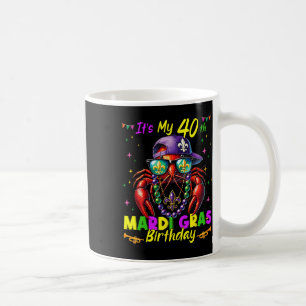 Mardi Gras 40th Birthday Fat Tuesday 40 Years Old Coffee Mug