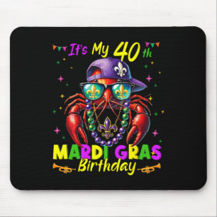 Mardi Gras 40th Birthday Fat Tuesday 40 Years Old Mouse Pad