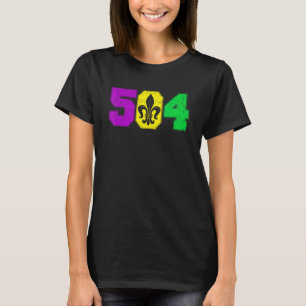 Mardi Gras 504 New Orleans Parade  Carnival Party  T-Shirt