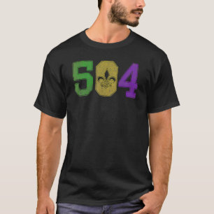 Mardi Gras 504 Nola New Orleans Louisiana LA 2023  T-Shirt