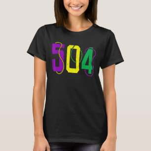 Mardi Gras 504 Nola New Orleans Louisiana LA Festi T-Shirt