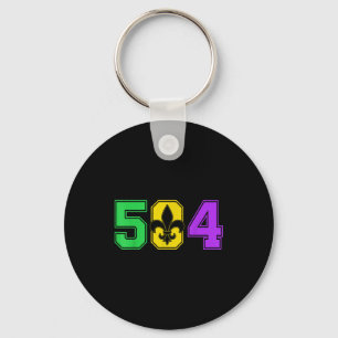 Mardi Gras 504 Nola New Orleans Louisiana La Key Ring