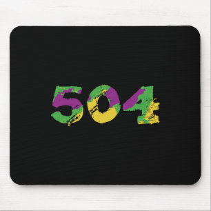 Mardi Gras 504 Nola Retro New Orleans Tee Fleur De Mouse Pad
