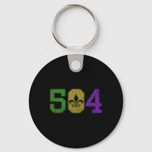 Mardi Gras 504 T Shirt Nola New Orleans Louisiana  Key Ring