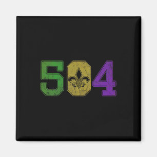 Mardi Gras 504 T Shirt Nola New Orleans Louisiana  Magnet
